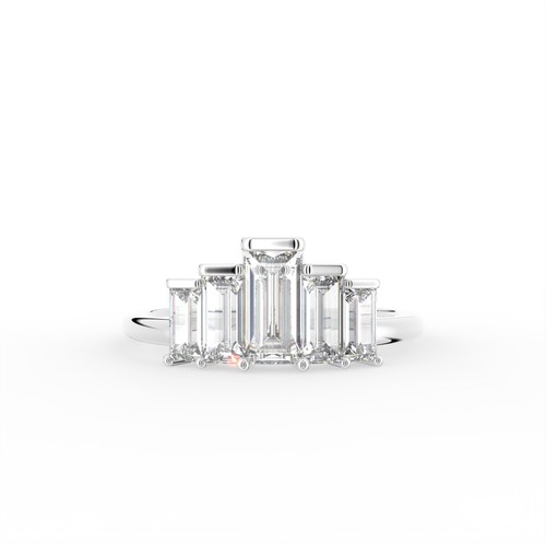 18k white gold - gold, lab