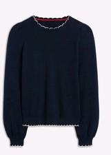 BODEN Pru Scallop Trim Jumper