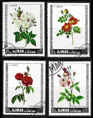 Ajman 1969 roses - 1969:, mi.