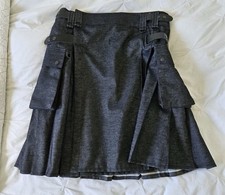 Brand New Men’s Black Denim Utility Kilt Size 41-45 Kilt Waist