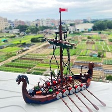 MOC-58275 Viking Longship Only 454 Pieces Warrior Battleship