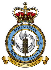 RAF 139 SQUADRON BADGE ON