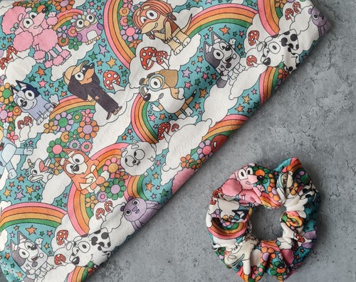 Bluey hair scrunchie - bluey,