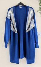 Vintage Long Cardigan in Cobalt Blue from C&A size M