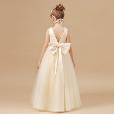 Kids Girls Pearl Bow