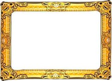 Gold Picture Selfie Frame Booth Giant 80cm Inflatable Christmas Party Prop