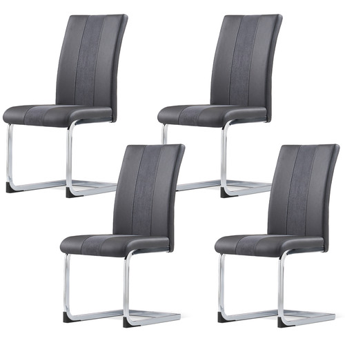 Modern dining chairs 4pcs pu - modern,