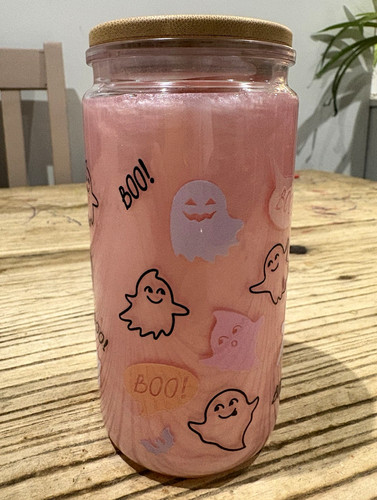 Pink halloween ghost boo - pink,