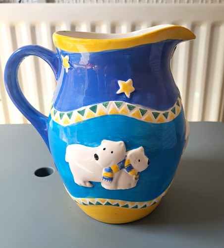 Hand painted ceramic polar - hand,