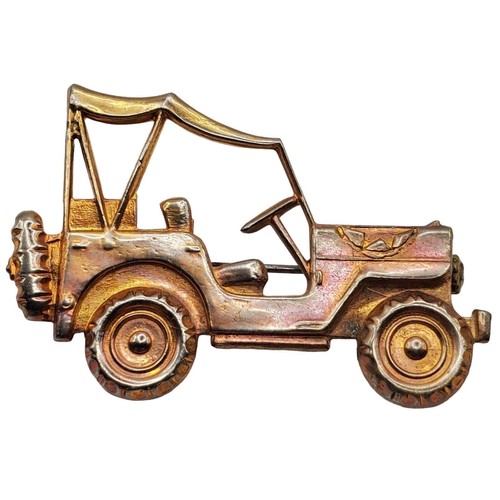 Willys jeep pin brooch gold - willys,