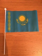 KAZAKHSTAN Pack of 12 medium Hand Flags 9" x 6" 22cm x 15cm FLAG