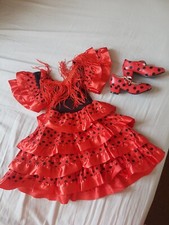 Girls Flamenco Dancer Fancy Dress Costume Dress Rumba Spanish And Flamenco shoes