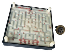 Ball Game Maze No 1140 Vintage Press down to Control Game ra