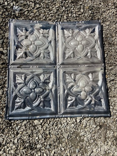 Antique metal tin ceiling tile - metal,