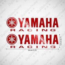 2 YAMAHA Racing 8" Glossy RED