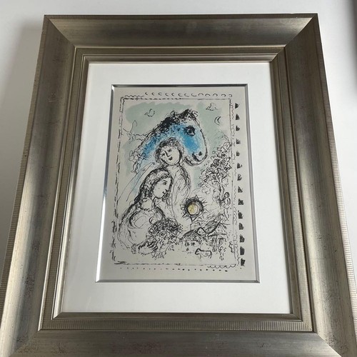 Marc chagall blue horse - blue,