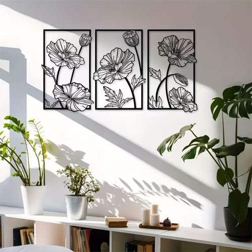 Poppy flower metal - poppy,