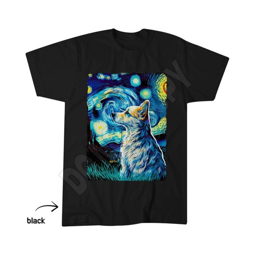 Starry night with cute dog - starry,