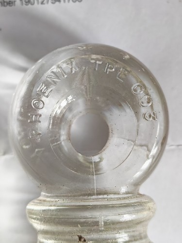 Insulator glass ribbed inch - insulator,