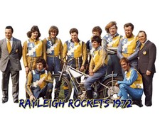 RAYLEIGH ROCKETS--1972--TEAM--STICKY BACK STICKER