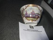 SUPER RARE Bottger Meissen Porcelain Kauffahrtei Scene  Tea Bowl,  1720-23.