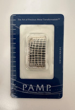 PAMP Suisse ICONS 10g Crocodile Skin Silver Pendant 999 Silver Rare Scarce