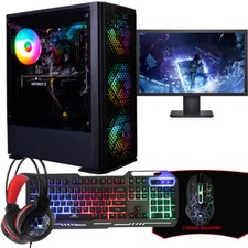 Gaming PC 22" Bundle Core i5 3rd 500GB HDD 8GB RAM NVidia GT1030 2GB Windows 10
