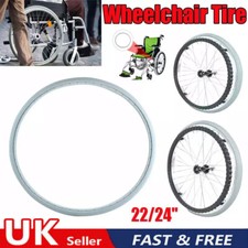 22/24" PU Solid Wheelchair Tyre - 24x1 3/8 22X1 3/8 Replacement Parts UK Stock