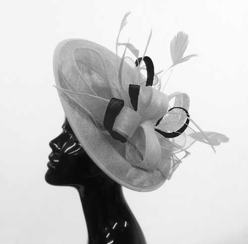 Big saucer sinamay headband - big,