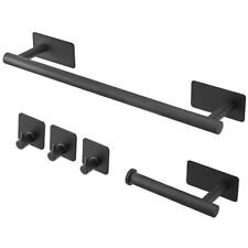 5pcs Bathroom Accessories Set No Drilling Towel and Toilet Roll Holder Set