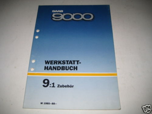 Workshop manual saab 9000 - manual,