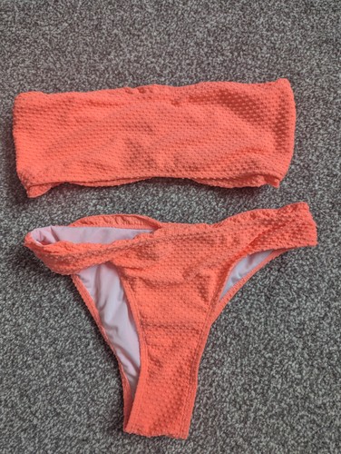 Neon orange bikini - bikini, m