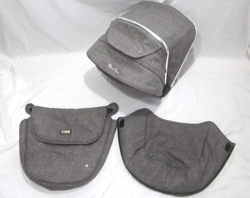 Silver cross hood footmuff - silver,