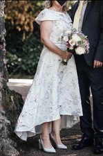 White Silver Embellish Floral