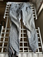 Derby house Full Seat Blue & Grey Check Breeches 26” Jodhpurs