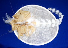 Elegant Cream Sinamay Disc