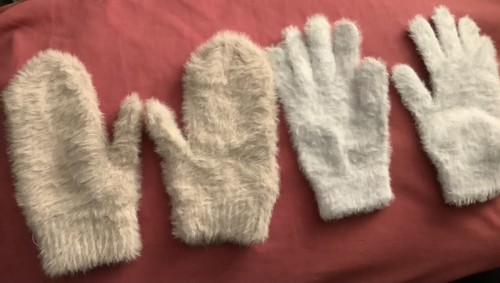 Ladies fluffy winter gloves - winter, &