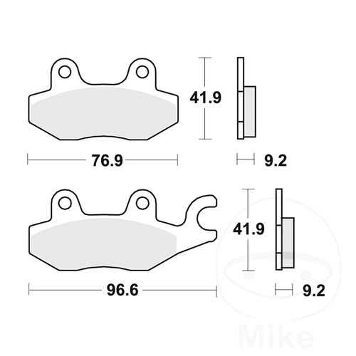 Brake pad rear - brake,