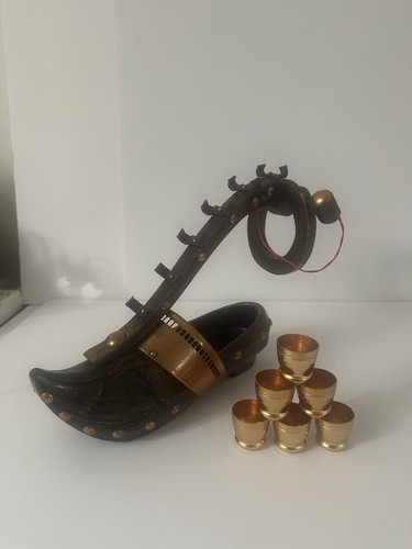 Vtg wine bottle holder shoe - holder,