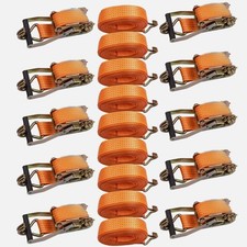 10x Ratchet Straps Tie Down 50mm X 10 Meter 5 tons Heavy Duty Claw Lorry Lashing