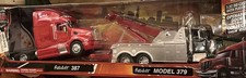 Newray Peterbilt Black Tow Truck with Red Peterbilt Cab 1/32 Scale Pre-Built 