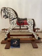 vintage rocking horse wooden-