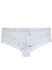 Ex La Senza sky blue all over lace cheeky hipster knickers Size L UK 12-14 New