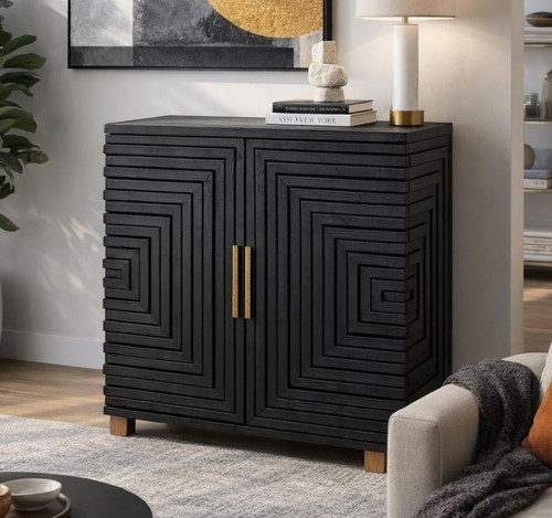 Lennox black sideboard door - black, 2