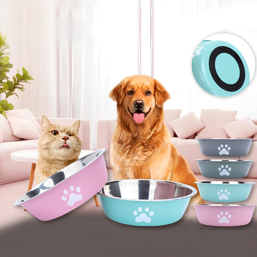 Stainless steel pet bowl - stainless,