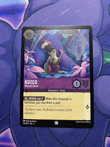 Cold foil kuzco wanted llama - -,