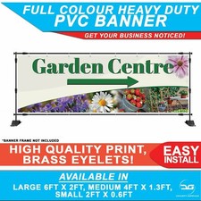 Garden Centre Personalised Custom Direction Arrow PVC Heavy Duty Banner Sign