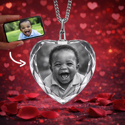 Crystal photo engraved - 3d,