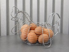 Metal Hen Egg Basket Wire
