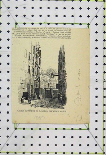 Original old antique print - old,